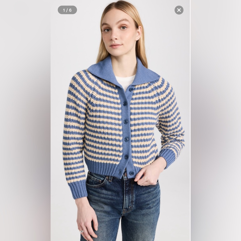 The Great. The Mini Collar Cardigan - Size 1 - Like New